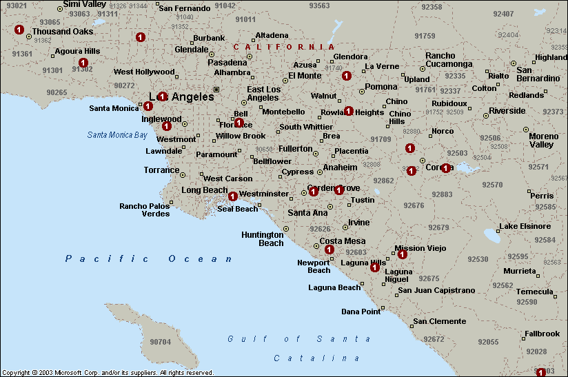 COZY Mailing List Member Distribution - Los Angeles, CA